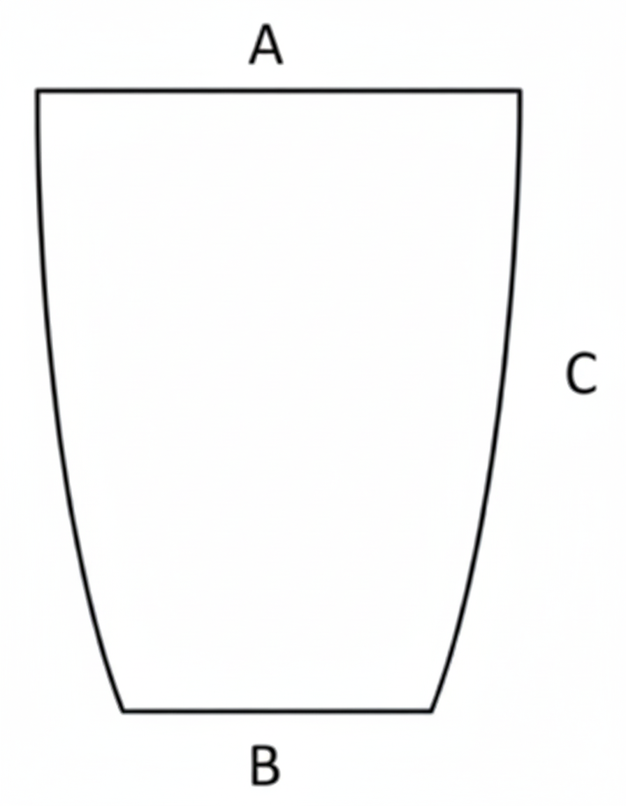 Crucible dimension schematic